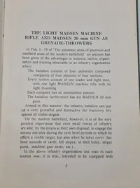 Sjælden original instruktionsbog for Madsen maskingevær mm.