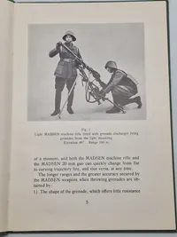 Sjælden original instruktionsbog for Madsen maskingevær mm.