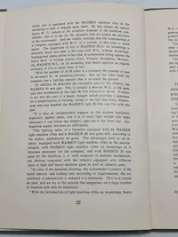 Sjælden original instruktionsbog for Madsen maskingevær mm.