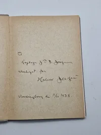 Original Madsen bog med dedikation fra forfatteren 1938 på Tysk