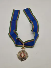 Thailand: The Most Noble Order of the Crown of Thailand, 2nd / 3rd Class, Knight Commander / Commander's Grade, neck badge, silver, silver-gilt and enamel.