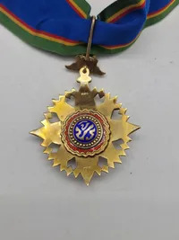 Thailand: The Most Noble Order of the Crown of Thailand, 2nd / 3rd Class, Knight Commander / Commander's Grade, neck badge, silver, silver-gilt and enamel.
