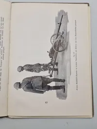 Sjælden original instruktionsbog for Madsen maskingevær mm - med dedikation fra forfatter