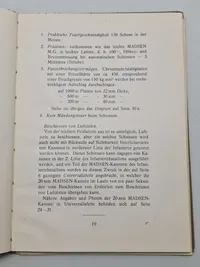 Sjælden original instruktionsbog for Madsen maskingevær mm - med dedikation fra forfatter