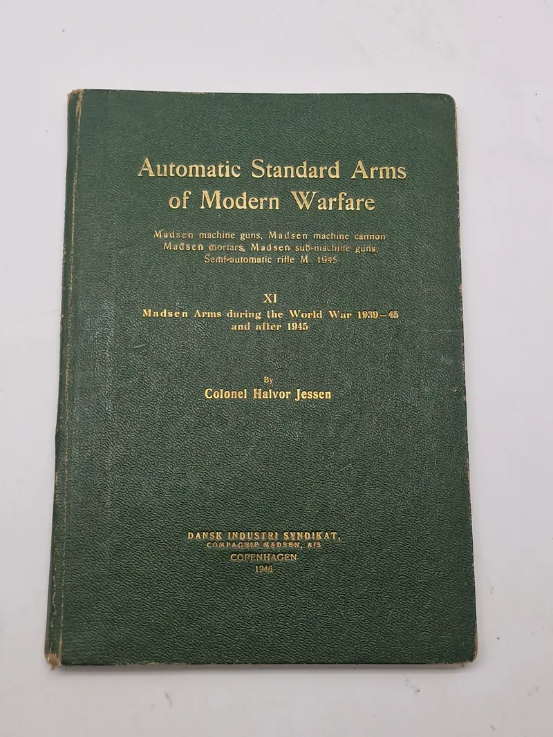 Sjælden original instruktionsbog for Madsen maskingevær mm.