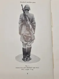 Sjælden original instruktionsbog for Madsen maskingevær mm.