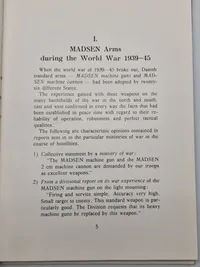 Sjælden original instruktionsbog for Madsen maskingevær mm.