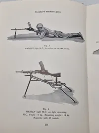Sjælden original instruktionsbog for Madsen maskingevær mm.