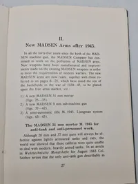 Sjælden original instruktionsbog for Madsen maskingevær mm.