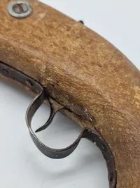 Original 1800 tals perkussions pistol med guldindlæg