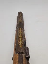 Original 1800 tals perkussions pistol med guldindlæg