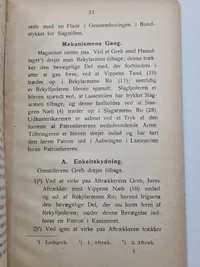 Original instruktionsbog for 8 mm rekyl gevær M/1910