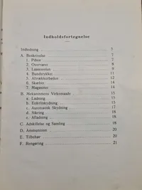 Originalt instruktionsbog for 9 mm maskinpistol (Suomi) - Dansk Industri Syndikat