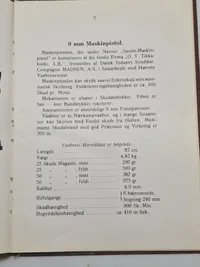 Originalt instruktionsbog for 9 mm maskinpistol (Suomi) - Dansk Industri Syndikat