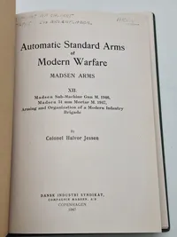 Sjælden original instruktionsbog for Madsen maskingevær mm.