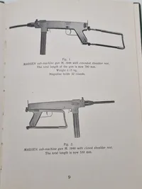 Sjælden original instruktionsbog for Madsen maskingevær mm.