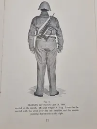 Sjælden original instruktionsbog for Madsen maskingevær mm.