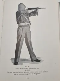 Sjælden original instruktionsbog for Madsen maskingevær mm.
