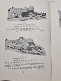 Sjælden original instruktionsbog for Madsen maskingevær mm.