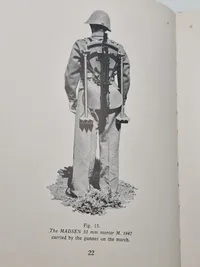 Sjælden original instruktionsbog for Madsen maskingevær mm.