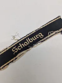 Sjælden original Schalburg BeVo-Like Woven Cuff Title - i båret stand, hvilke er sjældent for den type stribe