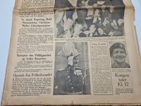 Original avis med befrielses budskabet fra 1945