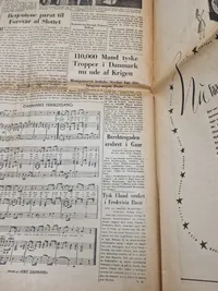 Original avis med befrielses budskabet fra 1945