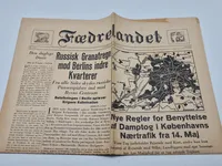 To originale eks. af den nazistiske avis “Fædrelandet”