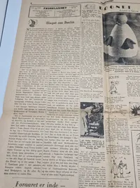 To originale eks. af den nazistiske avis “Fædrelandet”