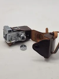 RARE Steky nickel finish with cap/case, subminiature 16mm film camera,