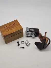 RARE Steky nickel finish with cap/case, subminiature 16mm film camera,