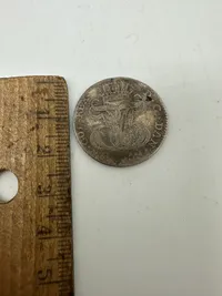Original sølvmønt dansk Vestindien DVI Frederik 5. 24 skilling 1763