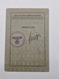 Originalt Waffen SS Driving License (Führerschein)