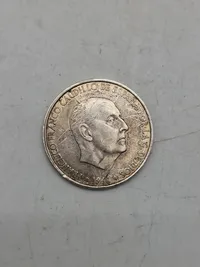 Original 100 Pesetas - Francisco Franco 1966 af sølv,  vægt 19 gram