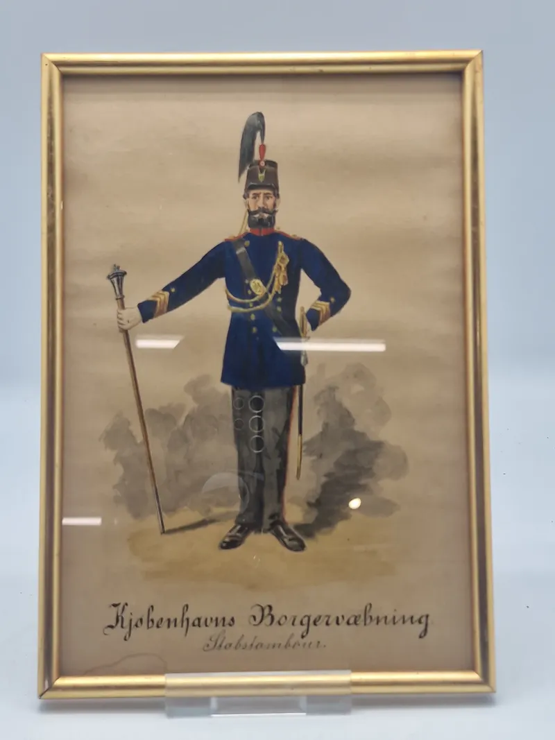 Original Akvarel københavns borgervæbning