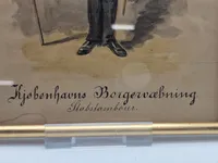 Original Akvarel københavns borgervæbning