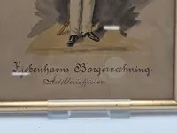 Original Akvarel københavns borgervæbning