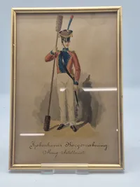 Original Akvarel københavns borgervæbning