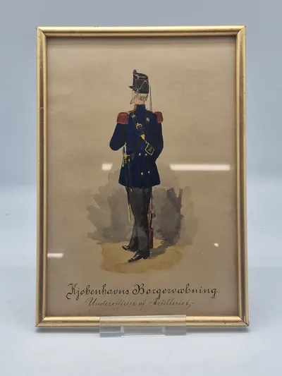 Original Akvarel københavns borgervæbning