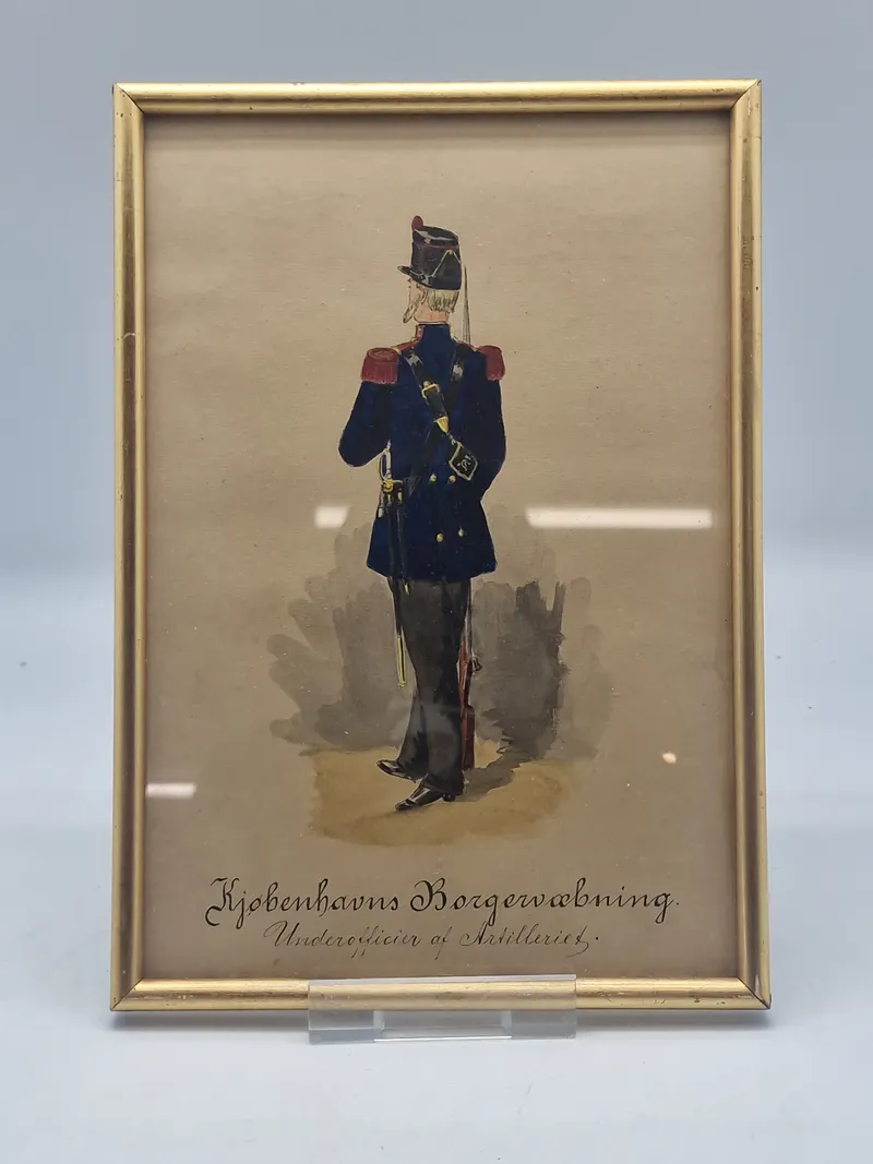 Original Akvarel københavns borgervæbning