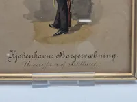 Original Akvarel københavns borgervæbning