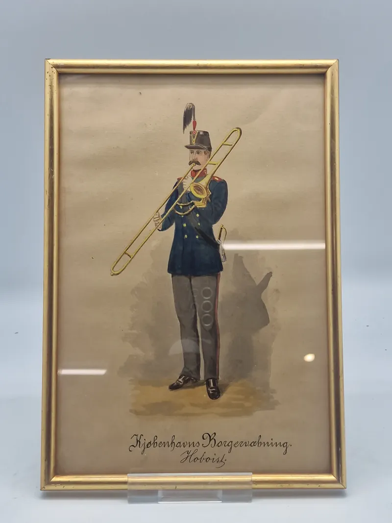 Original Akvarel københavns borgervæbning