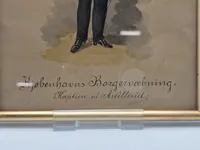 Original Akvarel københavns borgervæbning