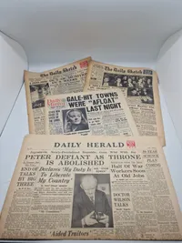 Samling originale Engelske og Amerikanske aviser WW2