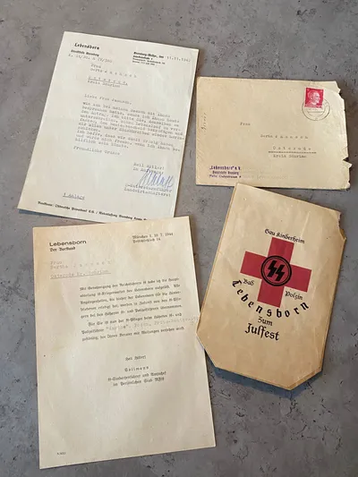 Ekstremt sjældent originalt  Waffen-SS “Lebensborn” lot - Lebensborn programmet gik bl.a. ud på at øge mængden af racerene børn i Tyskland