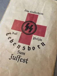 Ekstremt sjældent originalt  Waffen-SS “Lebensborn” lot - Lebensborn programmet gik bl.a. ud på at øge mængden af racerene børn i Tyskland