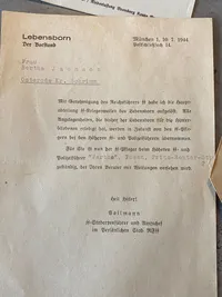 Ekstremt sjældent originalt  Waffen-SS “Lebensborn” lot - Lebensborn programmet gik bl.a. ud på at øge mængden af racerene børn i Tyskland