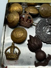 Samling originale Engelske WW2 regimentsmærker