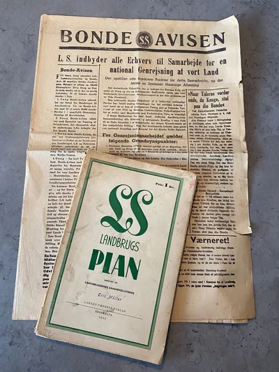 Originalt lot fra den nazistiske organisation -  Landbrugernes sammenslutning - LS blev en nazistisk organisation efter 1939, hvor de havde tæt samarbejde med DNSAP