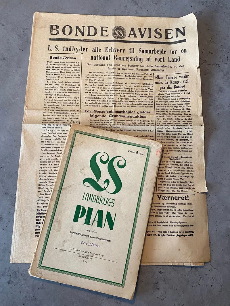 Originalt lot fra den nazistiske organisation -  Landbrugernes sammenslutning - LS blev en nazistisk organisation efter 1939, hvor de havde tæt samarbejde med DNSAP
